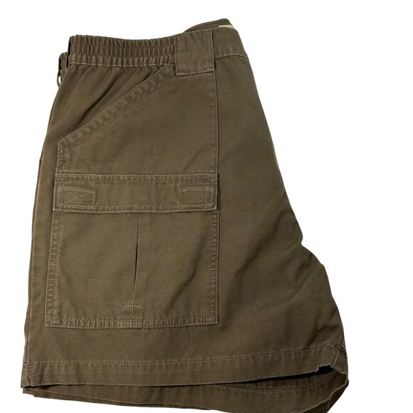 Vintage Cabela's Mens Brown Cargo Shorts Elastic Waist 6 Pockets SZ 40 Outdoor - Picture 4 of 8
